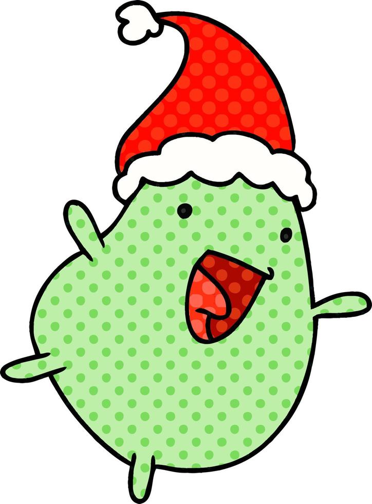 kerst cartoon van kawaii bean vector