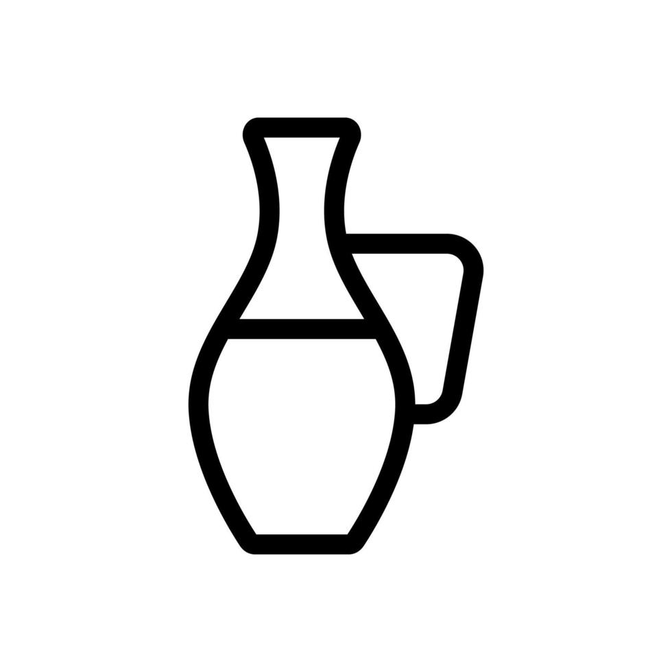 wijn in een kruik pictogram vector. geïsoleerde contour symbool illustratie vector