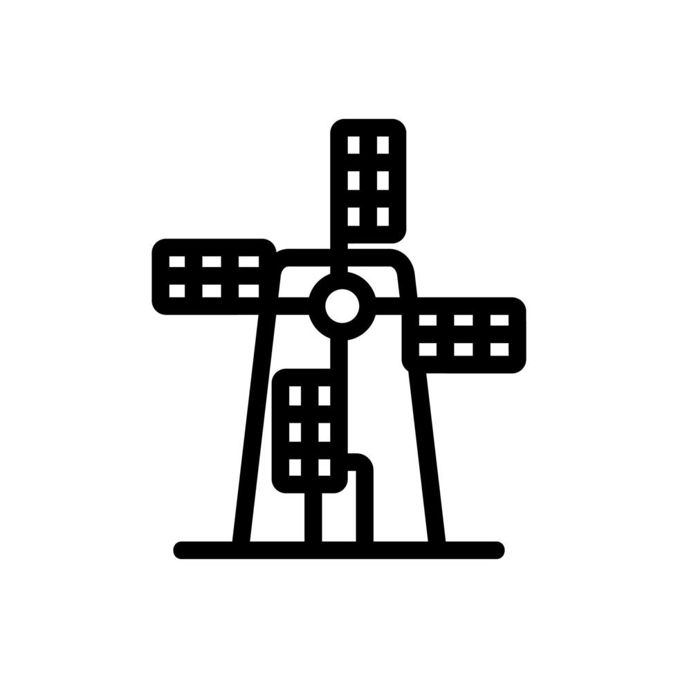 windmolen pictogram vector. geïsoleerde contour symbool illustratie vector