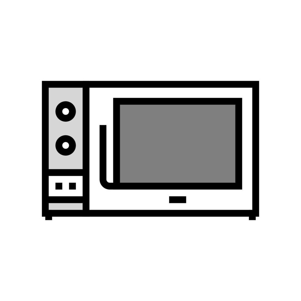 magnetron keuken elektronische apparatuur kleur pictogram vectorillustratie vector