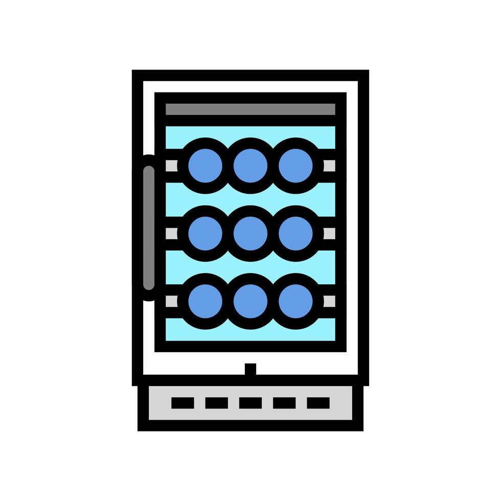 wijnkoeler kleur pictogram vectorillustratie vector