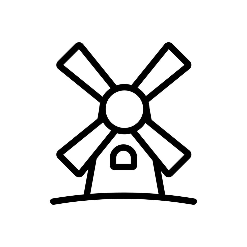 windmolen pictogram vector. geïsoleerde contour symbool illustratie vector