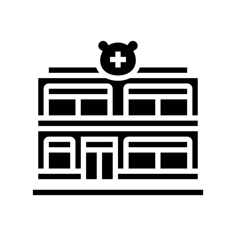 apotheek drogisterij voor binnenlandse huisdier glyph pictogram vectorillustratie vector