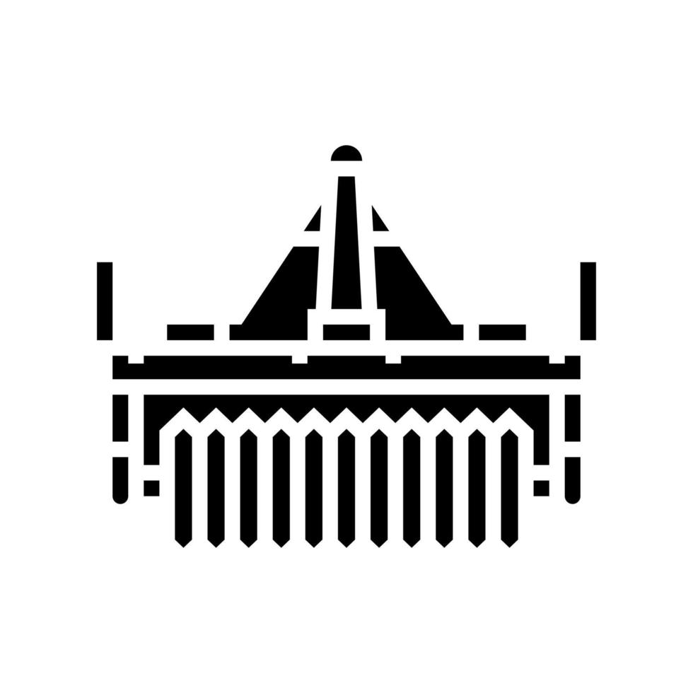 cultipacker landbouwmachines glyph pictogram vectorillustratie vector