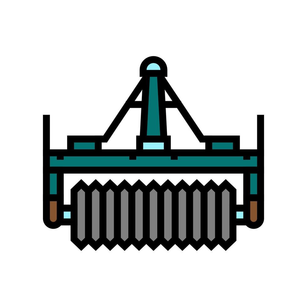 cultipacker landbouwmachines kleur pictogram vectorillustratie vector