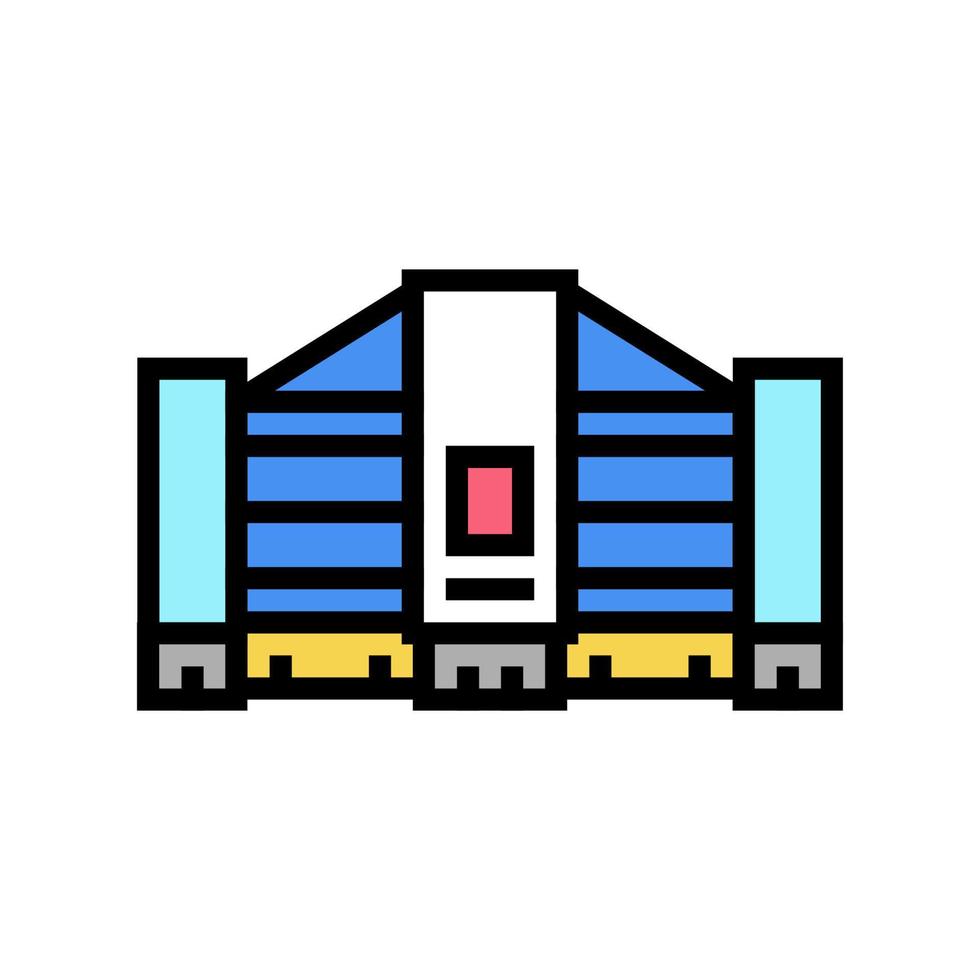 expo center kleur pictogram vectorillustratie vector