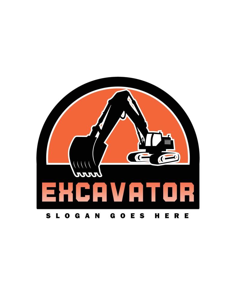 graafmachine logo sjabloon, zwaar materieel voor bouwlogo vector