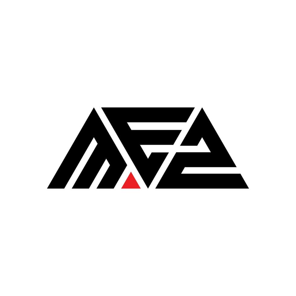 mez driehoek brief logo ontwerp met driehoekige vorm. mez driehoek logo ontwerp monogram. mez driehoek vector logo sjabloon met rode kleur. mez driehoekig logo eenvoudig, elegant en luxueus logo. mezo