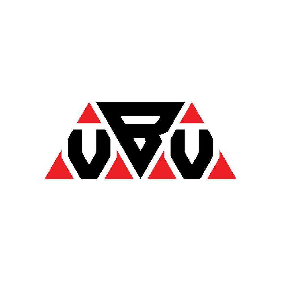 vbv driehoek brief logo ontwerp met driehoekige vorm. vbv driehoek logo ontwerp monogram. vbv driehoek vector logo sjabloon met rode kleur. vbv driehoekig logo eenvoudig, elegant en luxueus logo. vbv