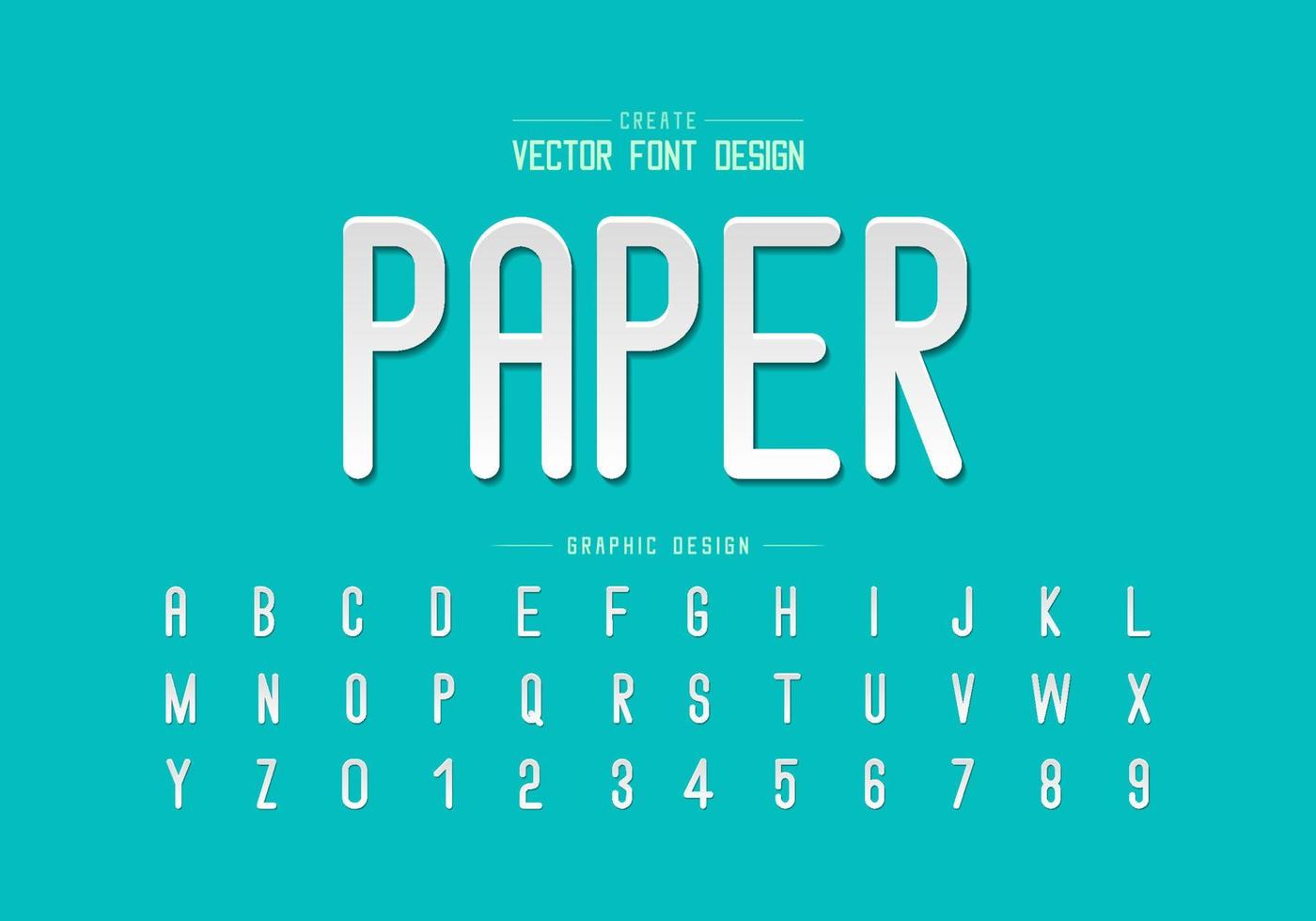 papier gesneden lettertype en alfabet vector, letterstijl lettertype en nummerontwerp vector