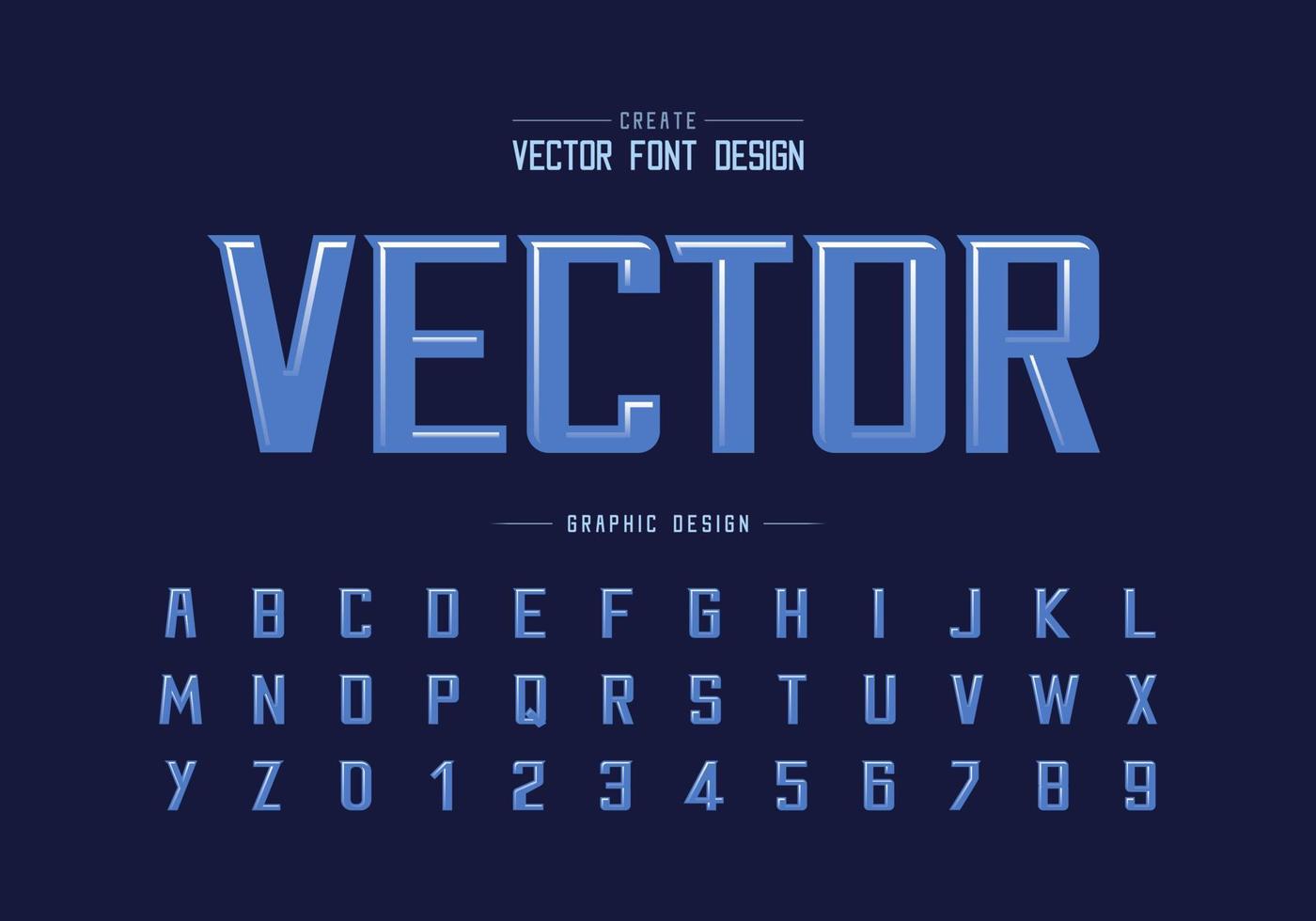 lettertype en alfabetvector, vet modern lettertype en letternummerontwerp, grafische tekst op achtergrond vector