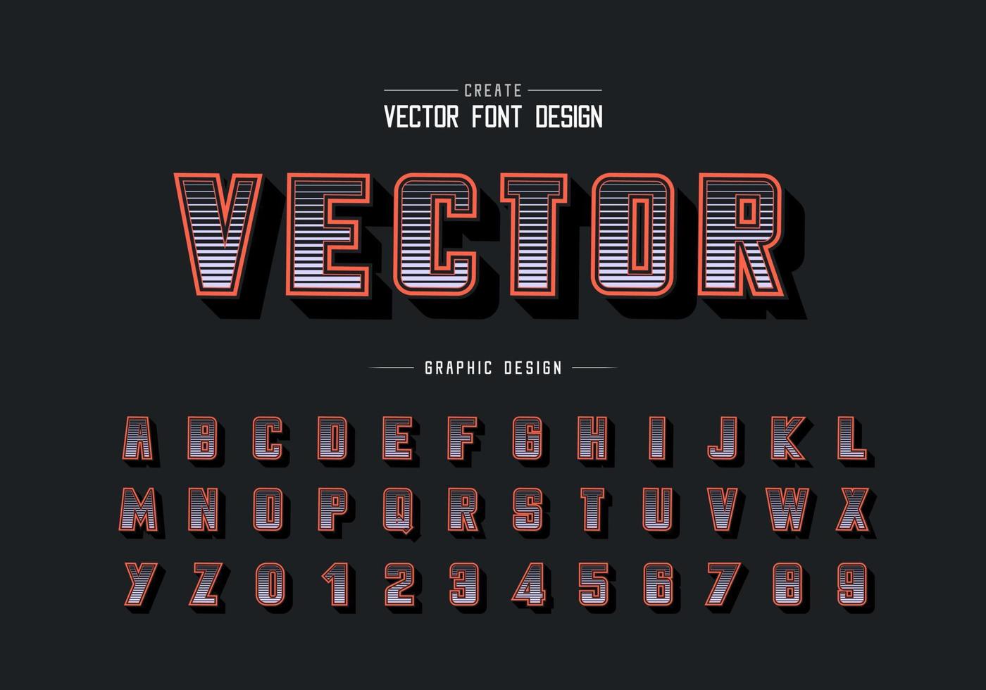 halftoonlijnlettertype en vetgedrukte alfabetvector, digitaal lettertype en nummerontwerp vector