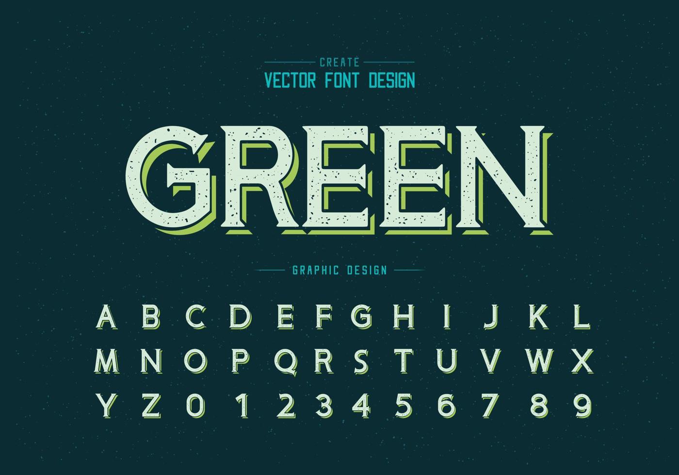 textuur lettertype en alfabet vector, idee lettertype letter en nummer ontwerp, grafische tekst op grunge background vector