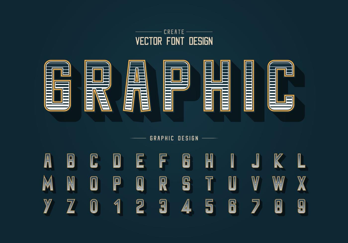 lijnlettertype en alfabetvector, digitaal lettertype en letternummerontwerp, grafische tekst op achtergrond vector