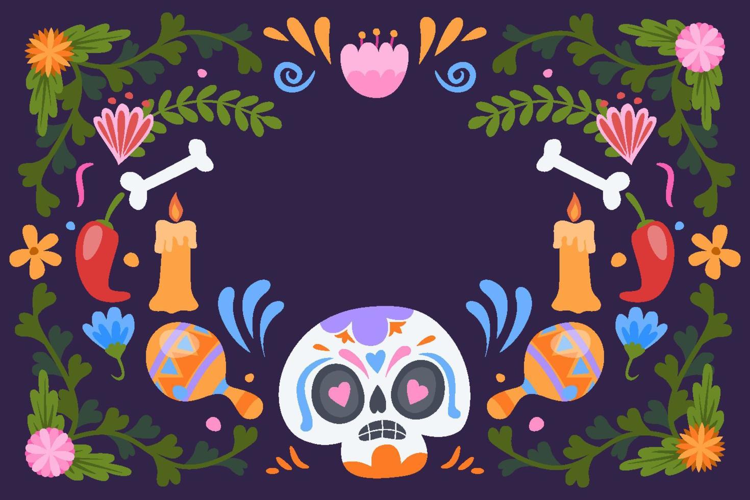 dia de los muertos achtergrond vector