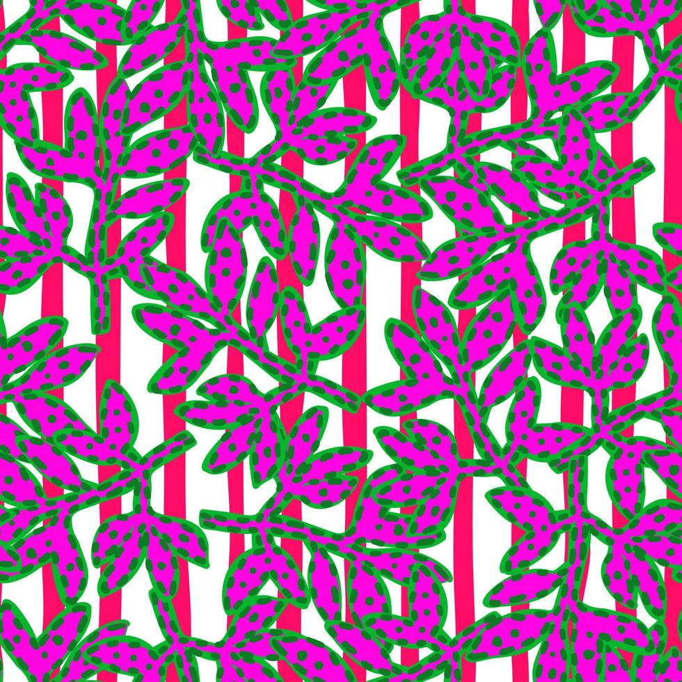 hedendaagse vreemde bladeren naadloze patroon. abstract tropisch bloemenbehang. vector