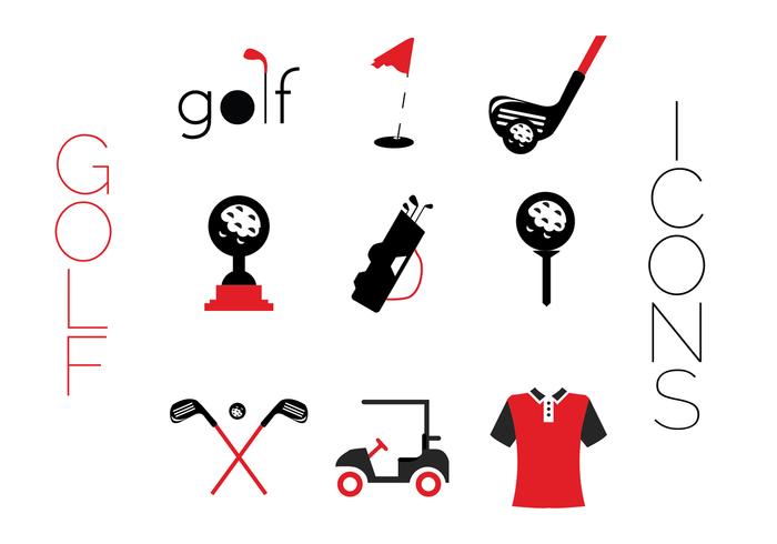 Creatieve Golf iconen vector