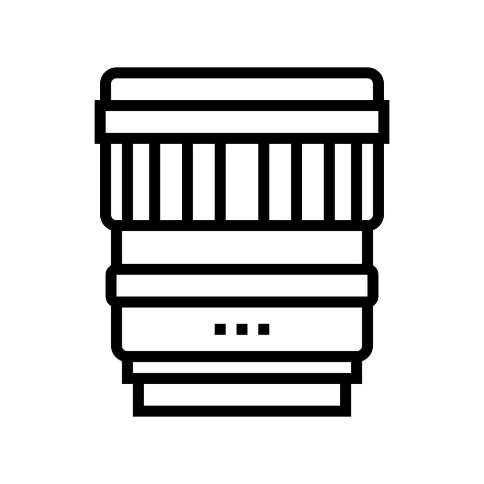 foto camera lens lijn pictogram vectorillustratie vector