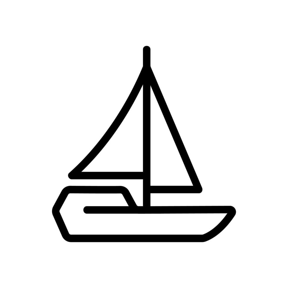 moderne jacht pictogram vector. geïsoleerde contour symbool illustratie vector