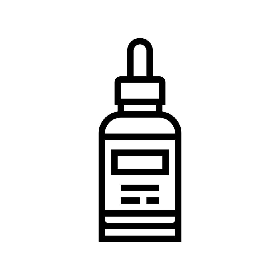 gezicht olie fles lijn pictogram vectorillustratie vector