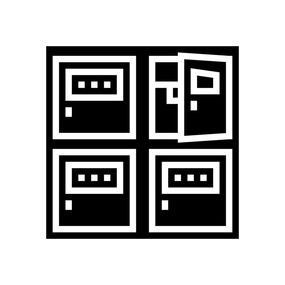 postkantoor doos glyph pictogram vectorillustratie vector