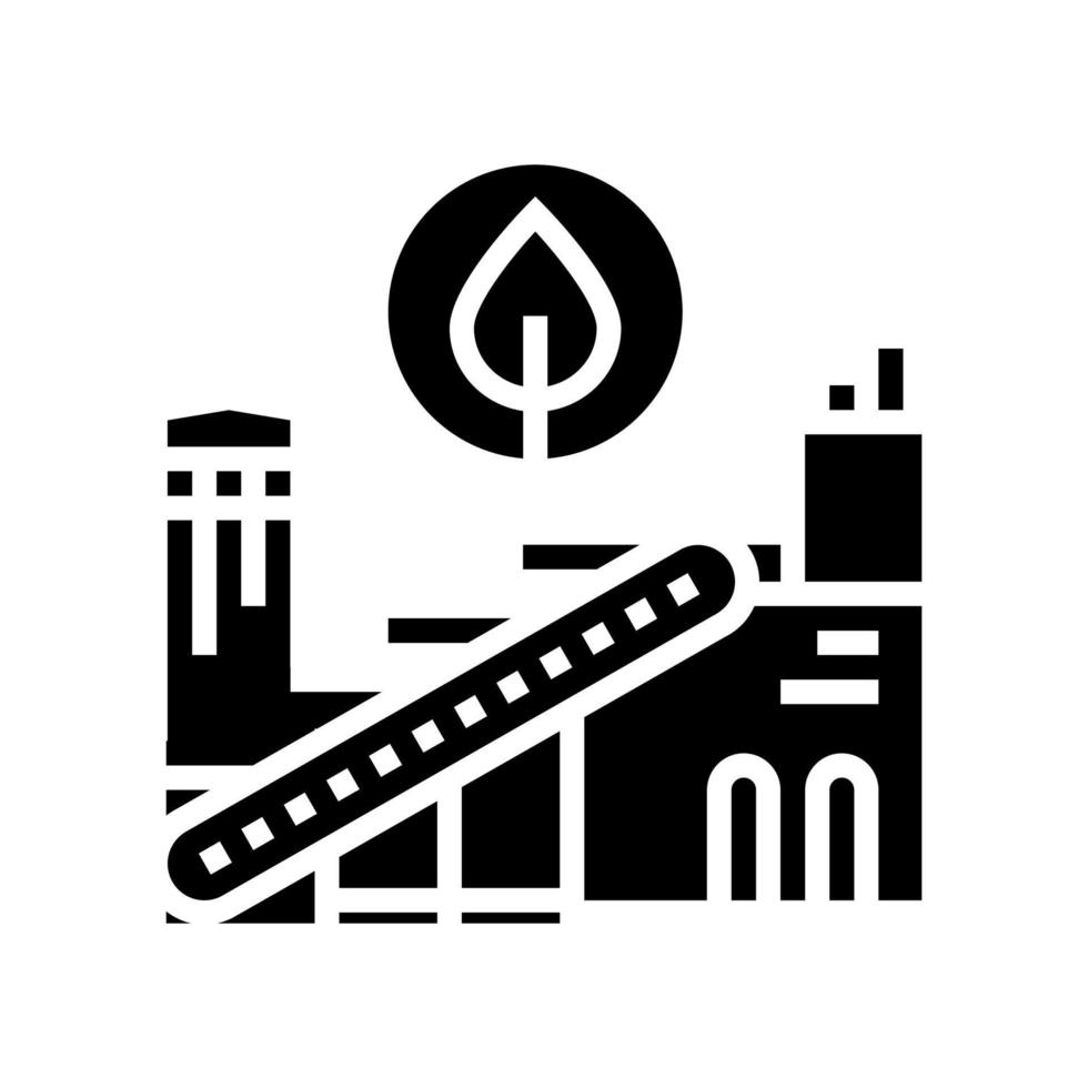 milieutechnologie glyph pictogram vectorillustratie vector