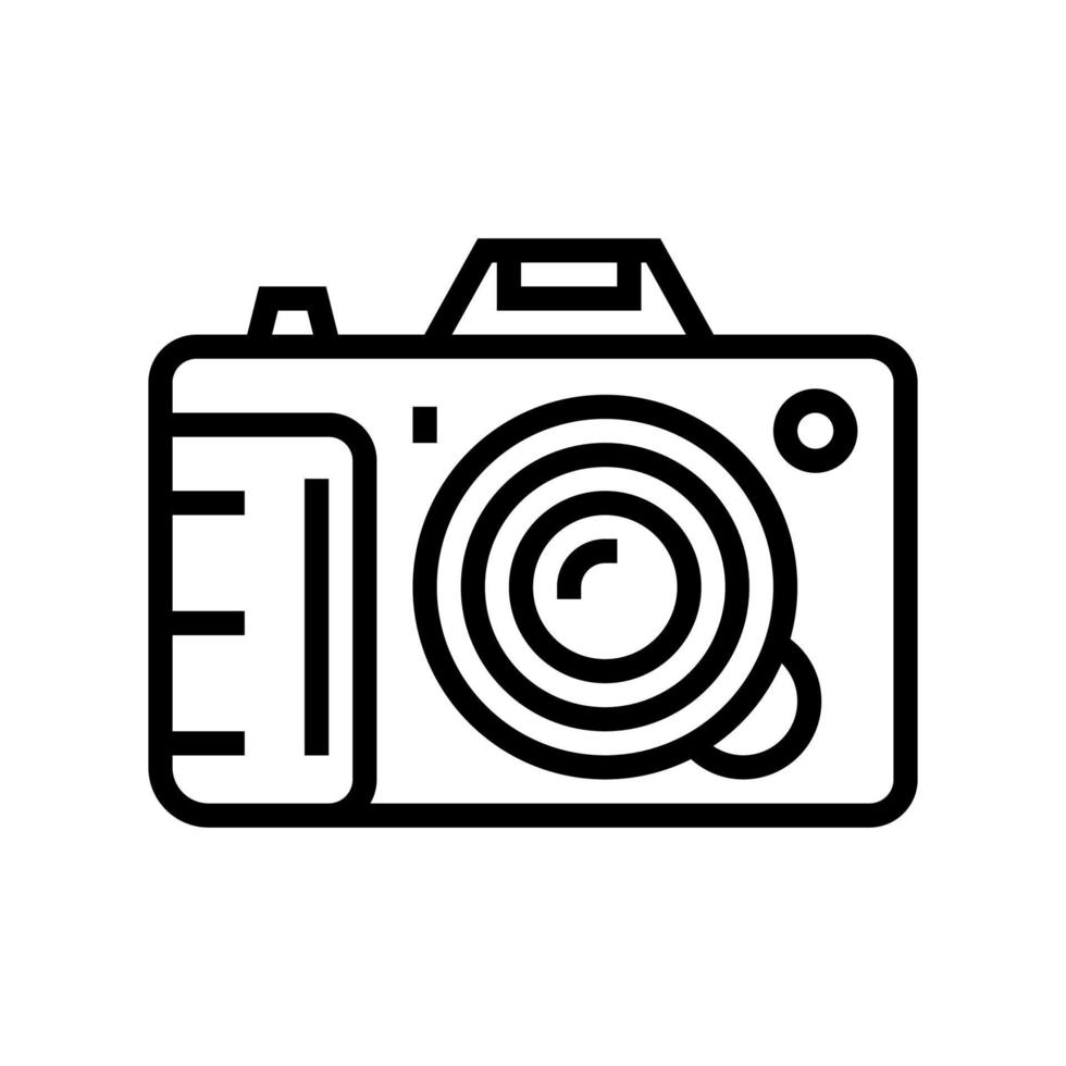 foto camera apparaat lijn pictogram vectorillustratie vector