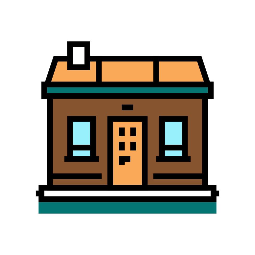 tiny home huis kleur pictogram vectorillustratie vector