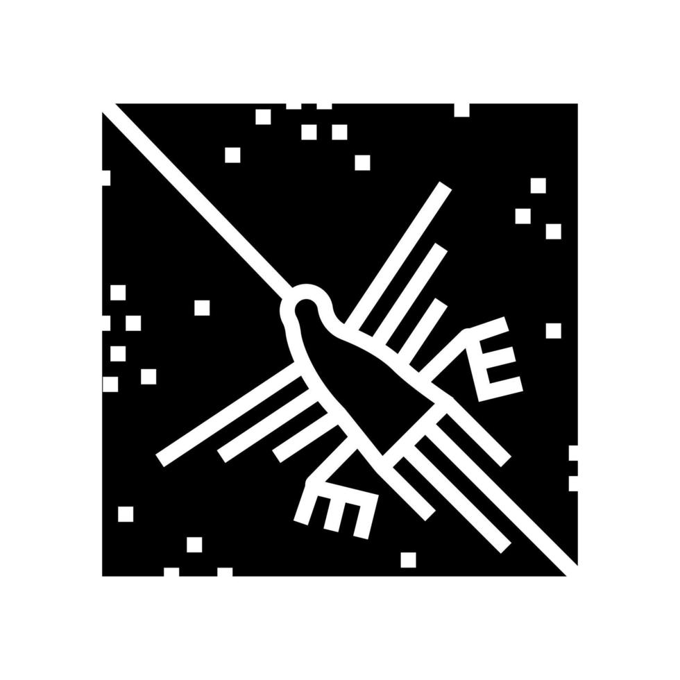 nazca afbeelding glyph pictogram vectorillustratie vector
