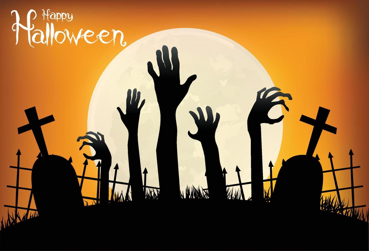 Halloween-poster, nachtachtergrond met griezelig kasteel en pompoenen, illustratie. wenskaart Halloween-viering, Halloween-partijaffiche. vector