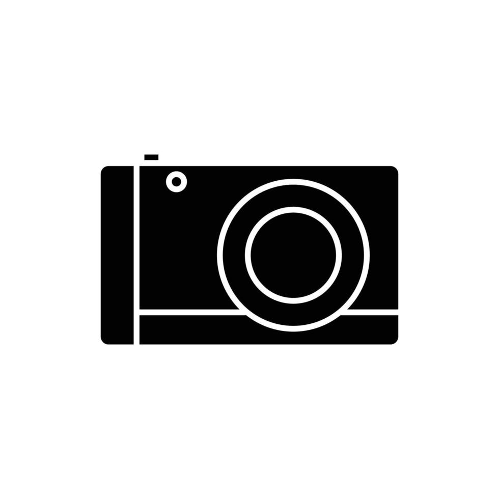 camera icoon. pictogram met betrekking tot elektronische, technologie. solide pictogramstijl, glyph. eenvoudig ontwerp bewerkbaar vector