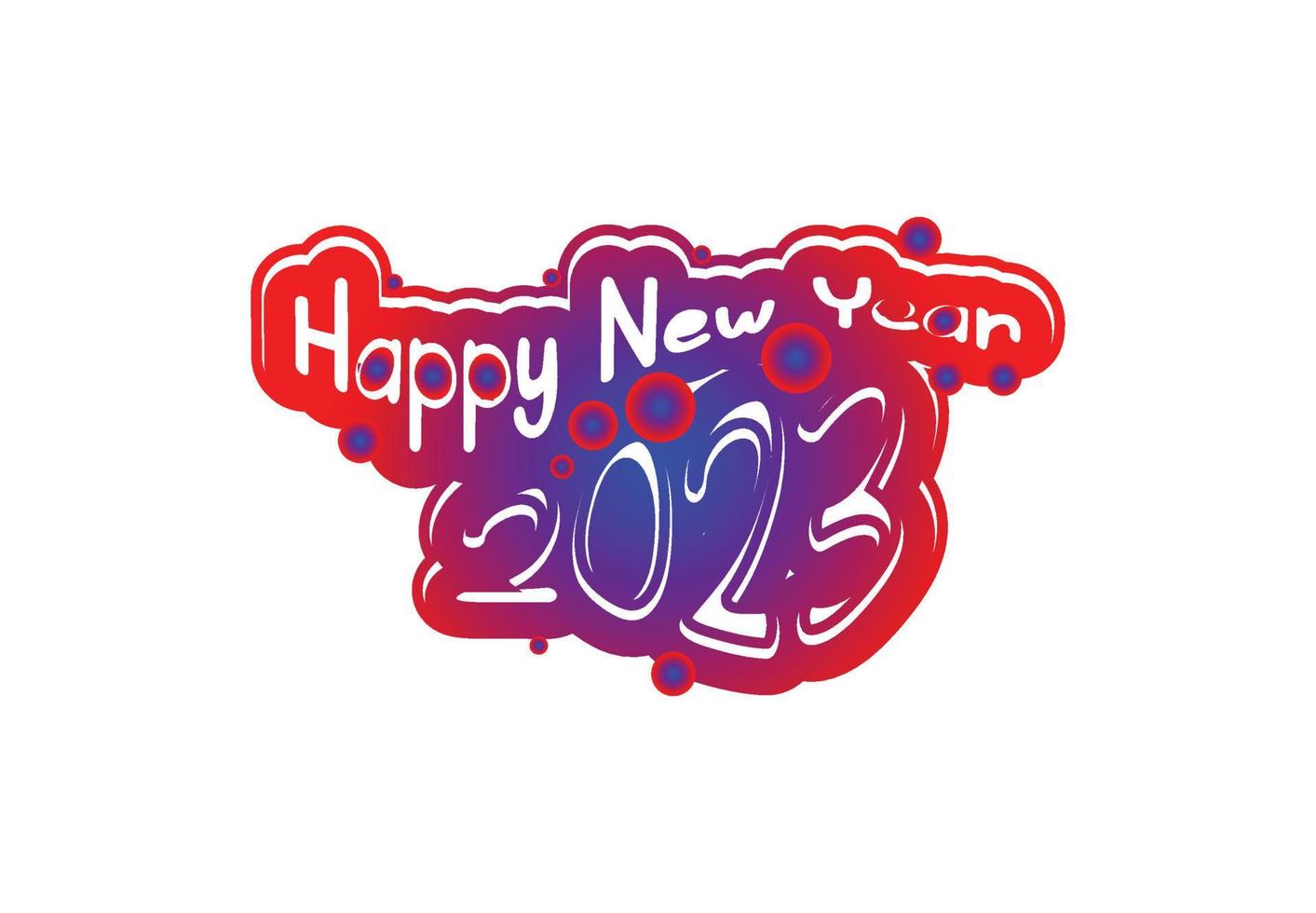 gelukkig nieuwjaar 2023 logo, banner en t-shirt ontwerpsjabloon vector