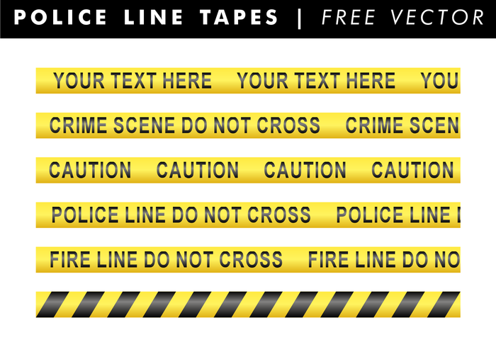 Politie Lijn Tapes Gratis Vector