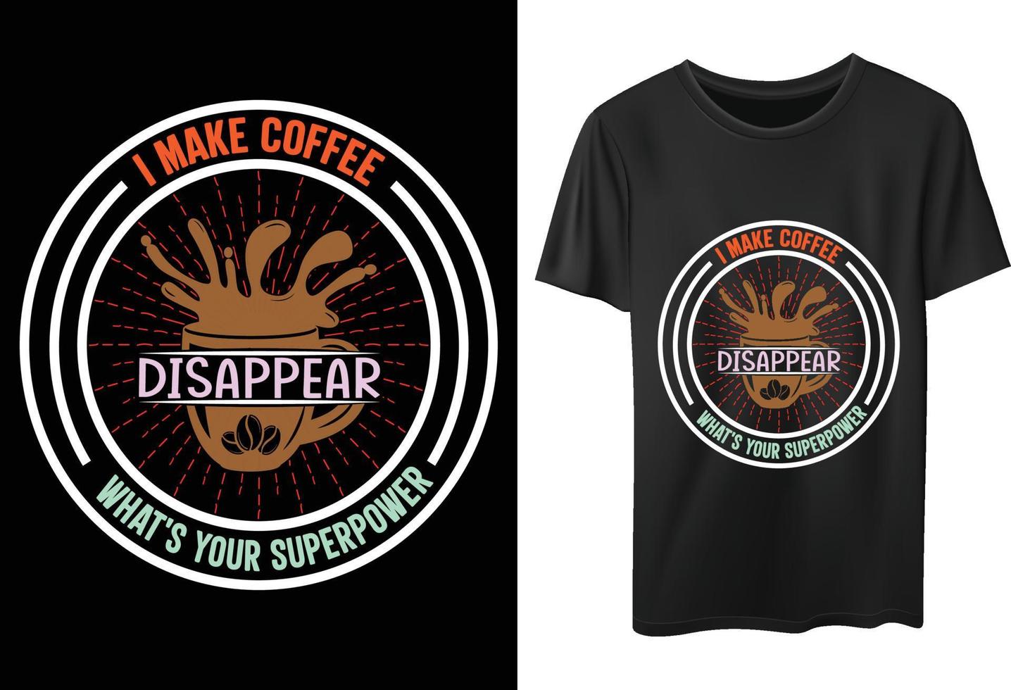 premium koffie typografie t-shirtontwerp voor koffieliefhebbers vector