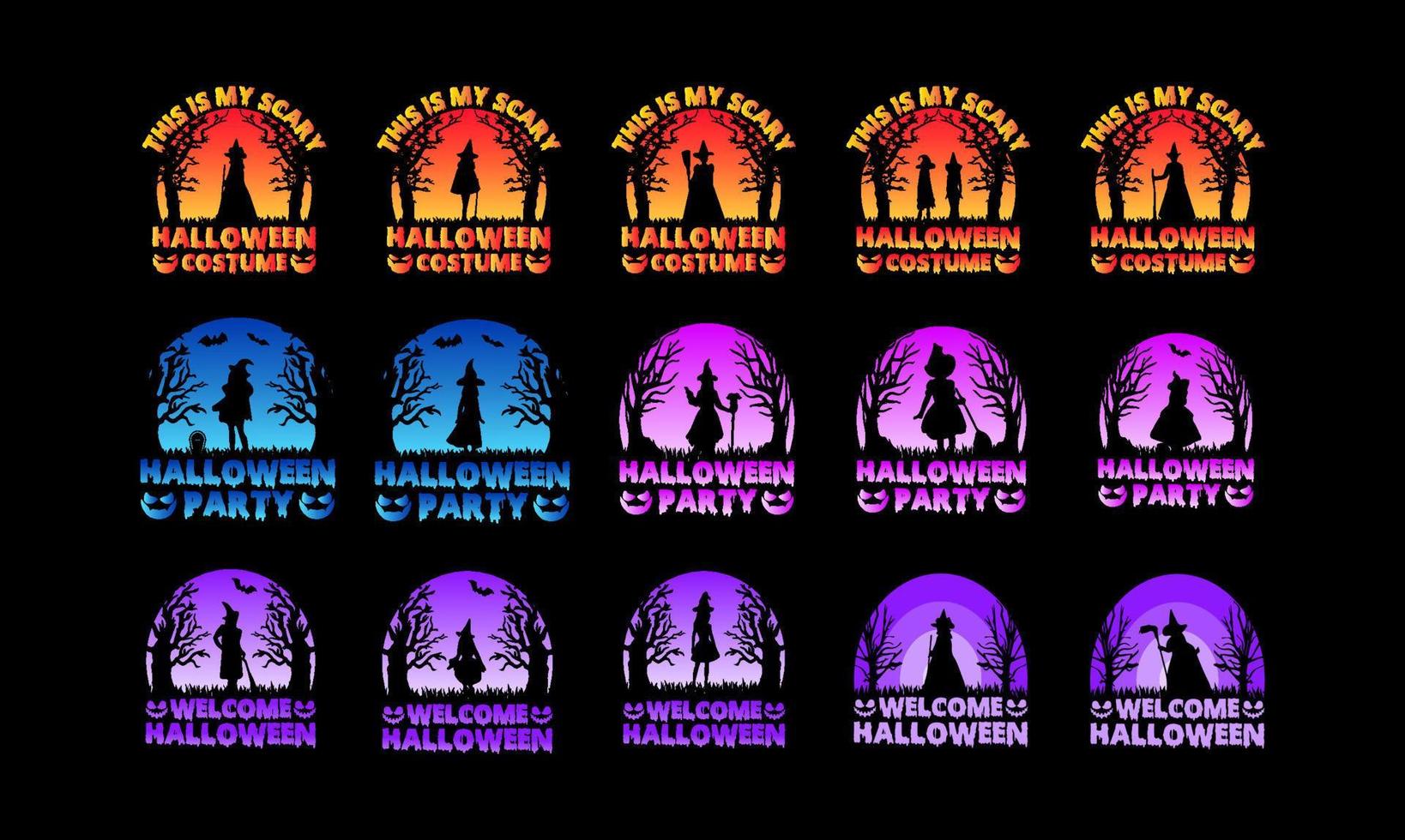 halloween t-shirt ontwerpsjabloon. Halloween-feestt-shirtontwerp. typografie, illustratie halloween vector