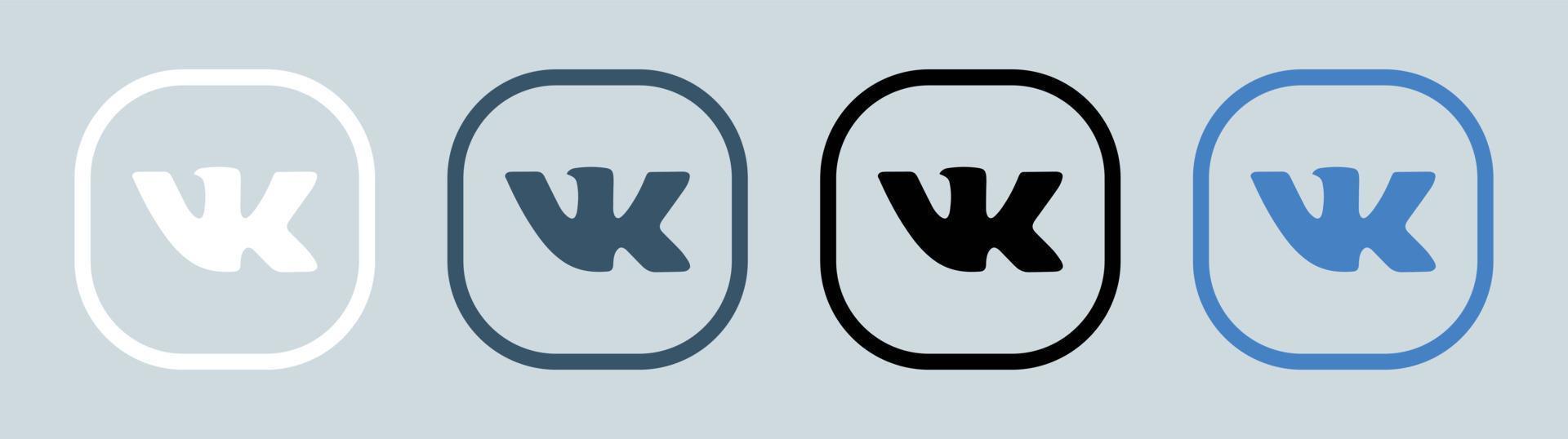 v kontakte-logo in vierkante lijn. populaire sociale netwerk logo vectorillustratie. vector