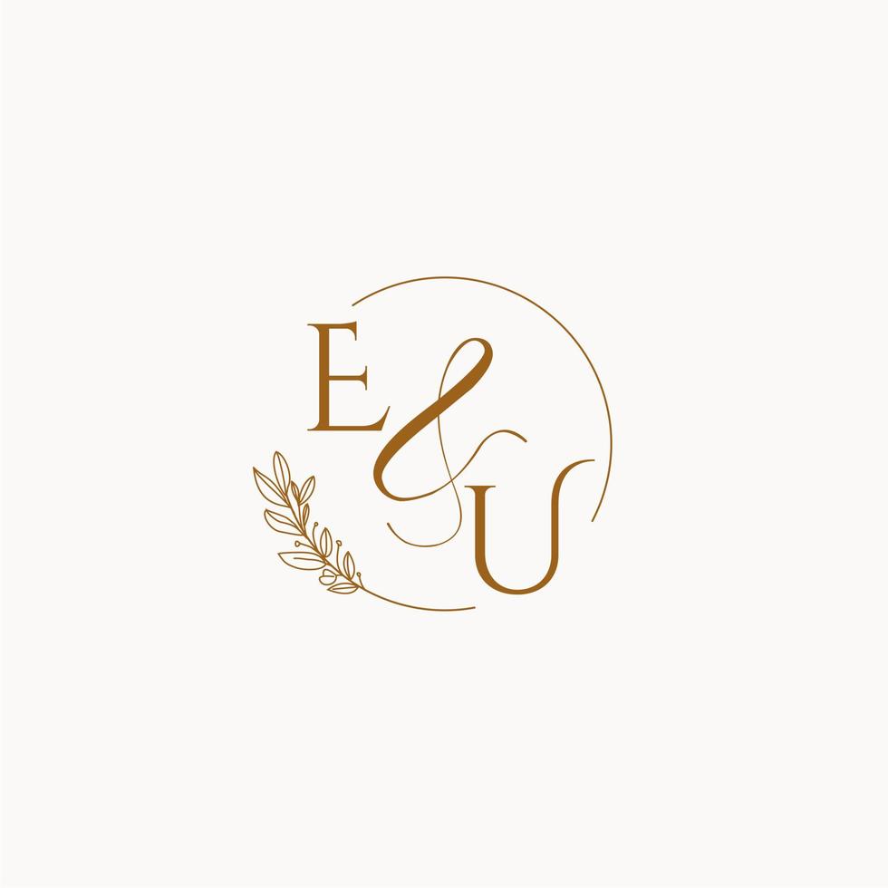 eu eerste bruiloft monogram logo vector