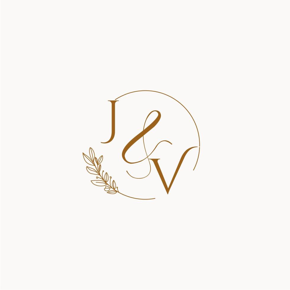 jv logo eerste huwelijksmonogram vector