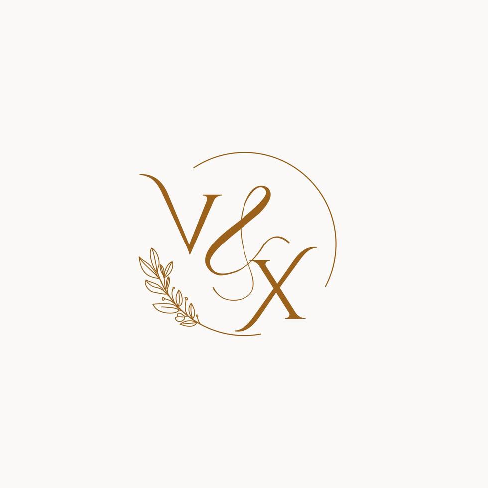 vx eerste bruiloft monogram logo vector