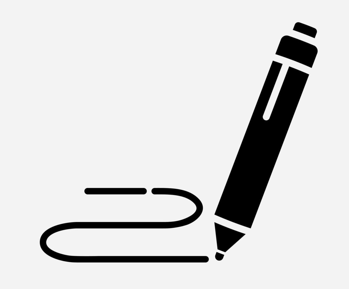 pen pictogram vectorillustratie geïsoleerd op een witte achtergrond. vector