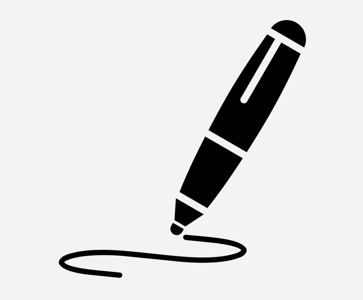 pen pictogram vectorillustratie geïsoleerd op een witte achtergrond. vector