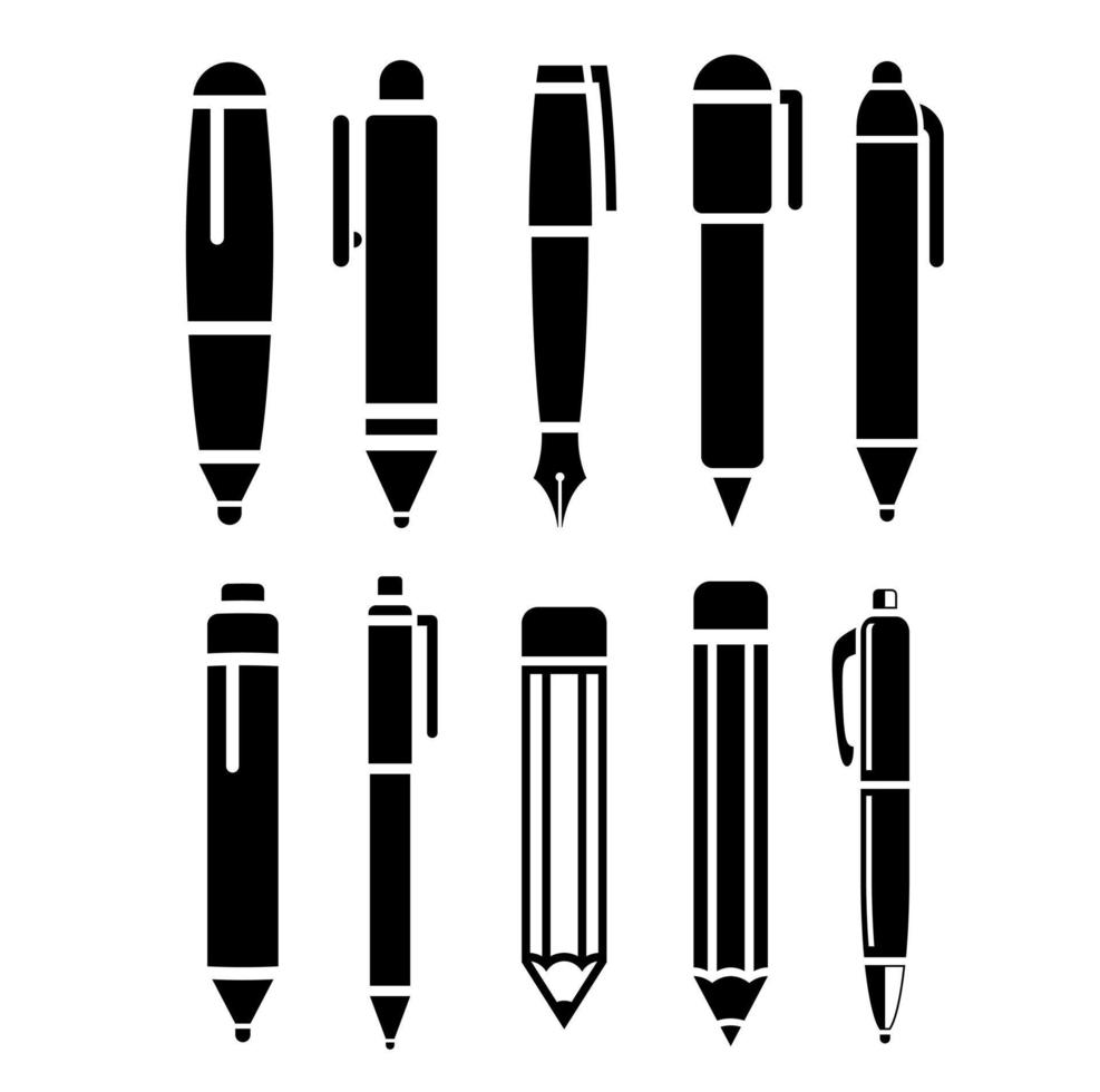 pen pictogram vectorillustratie geïsoleerd op een witte achtergrond. vector