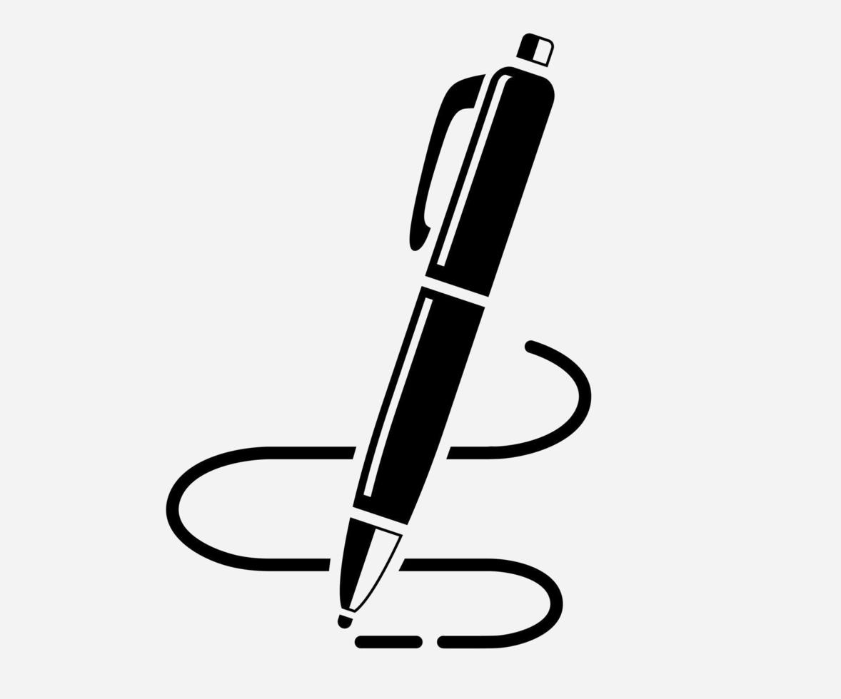 pen pictogram vectorillustratie geïsoleerd op een witte achtergrond. vector