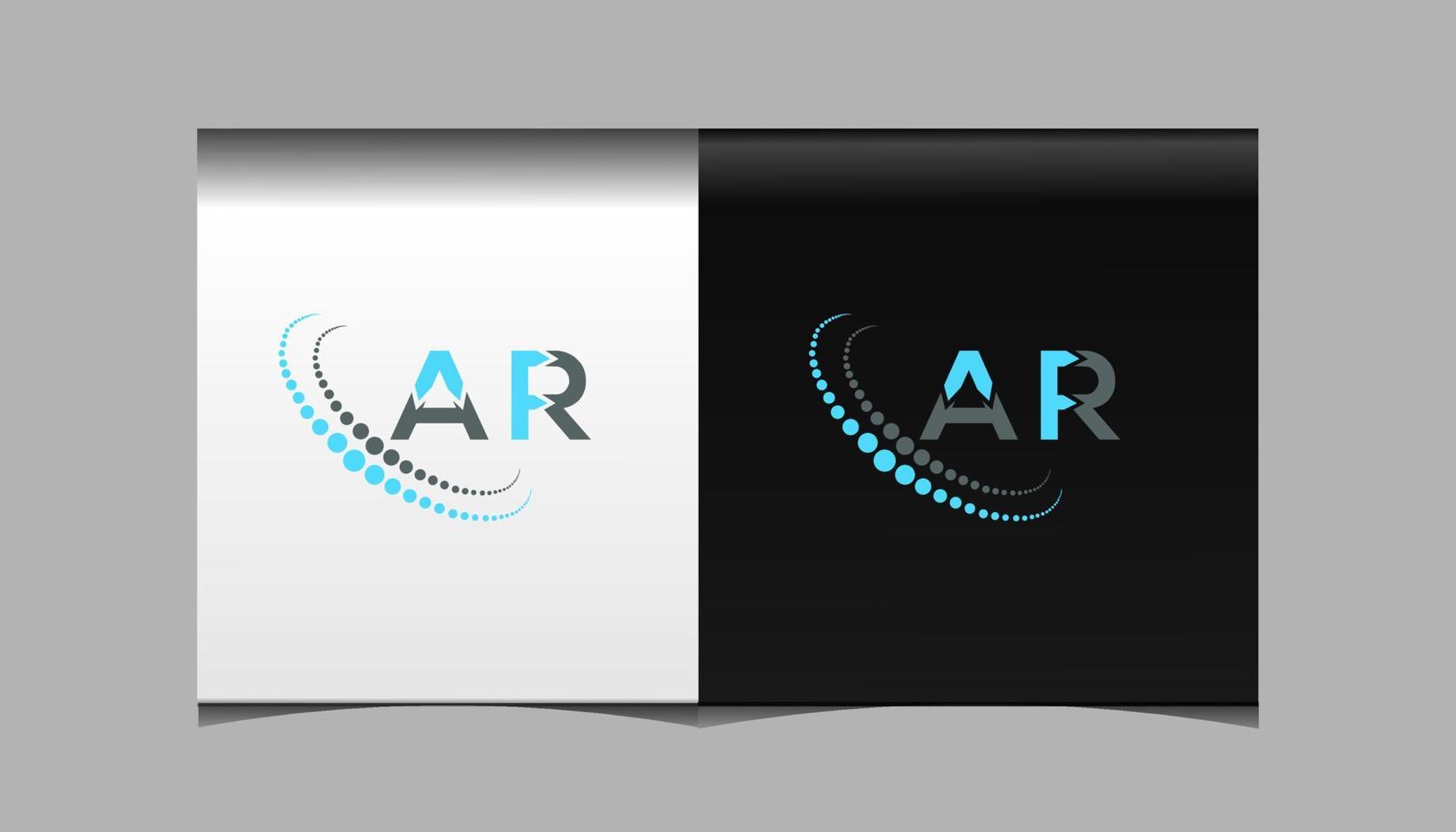 ar brief logo creatief ontwerp. een uniek ontwerp. vector