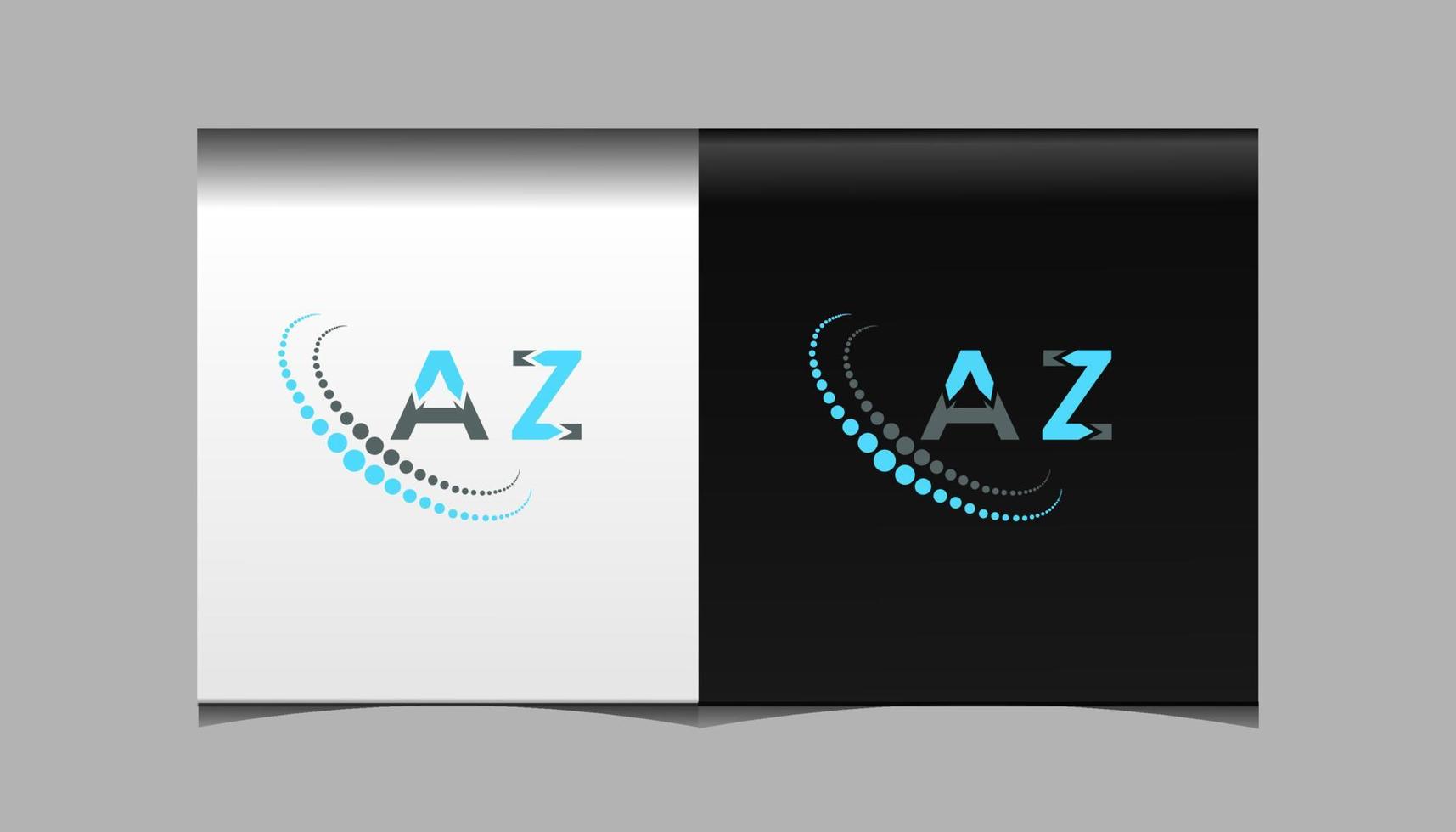 az brief logo creatief ontwerp. az uniek ontwerp. vector