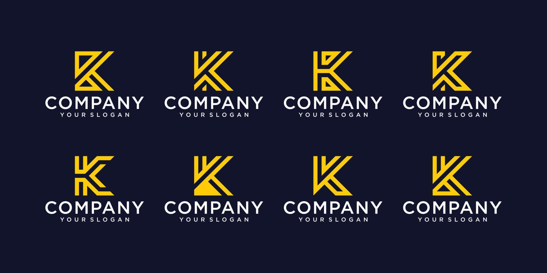 letter k logo collectie ontwerpsjabloon vector