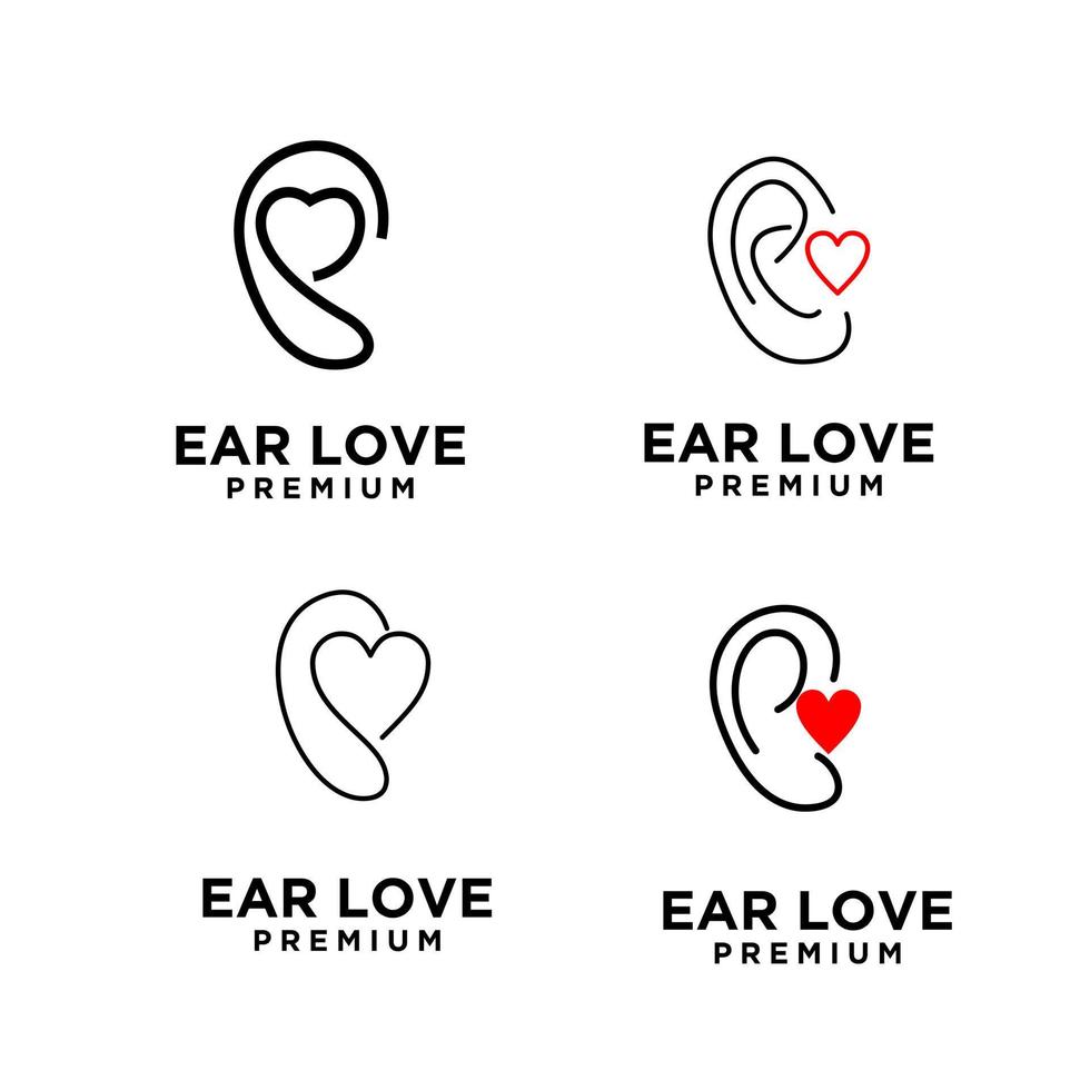 set liefde oor gezondheidszorg logo sjabloon vector icon