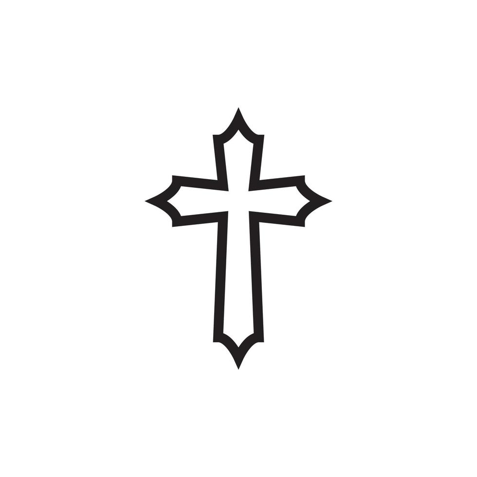 religie kruis pictogram eps 10 vector