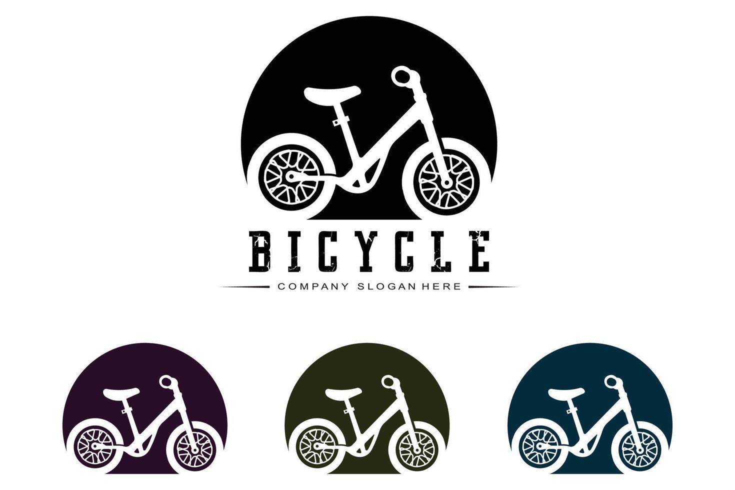 fiets logo pictogram vector, voertuig voor sport, racen, casual, downhill, retro sjabloon vector