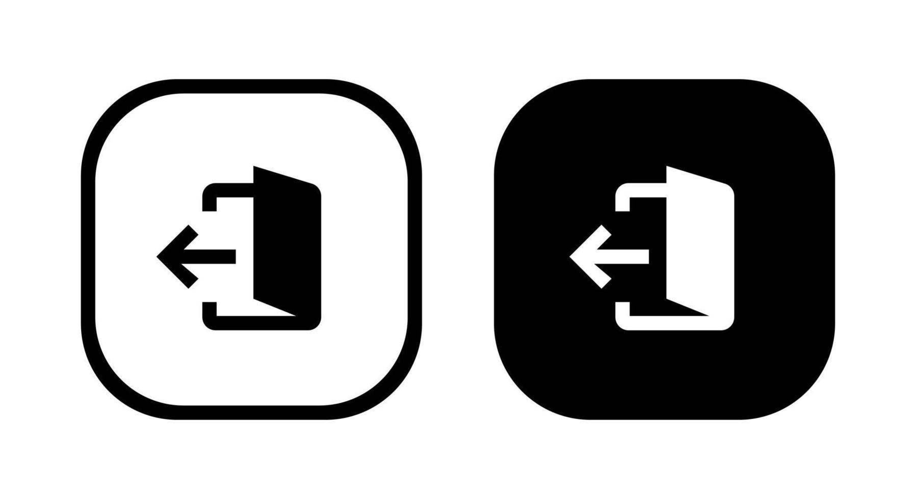 uitloggen, afsluiten, ontslag pictogram vector in clipart-stijl